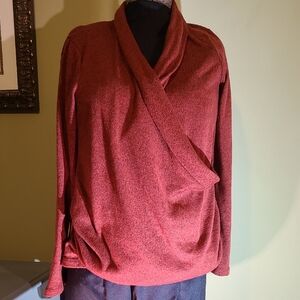 Pleione Rust Cowl Neck Sweater